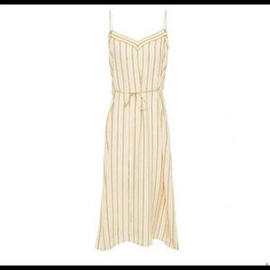 Rag & Bone Ivory/Yellow Ilona Striped Silk Dress 100% Silk - Size XS
